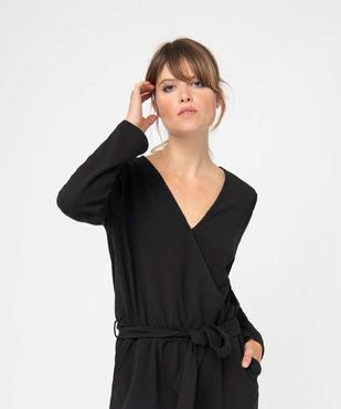 Combinaison pantalon femme avec haut cache-coeur vue2 - GEMO(FEMME PAP) - GEMO
