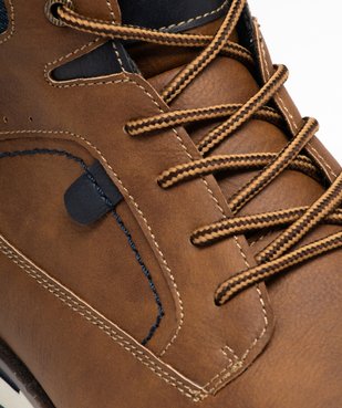 Baskets homme mid-cut casual unies avec col denim vue6 - GEMO (CASUAL) - GEMO