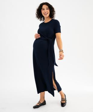 Robe de grossesse avec effet drapé sur l’avant vue1 - GEMO 4G MATERN - GEMO