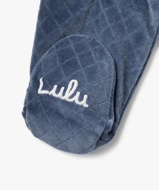 Pyjama velours 2 pièces bébé garçon - LuluCastagnette vue5 - LULU CASTAGNETTE GEMO FOR GOOD - GEMO
