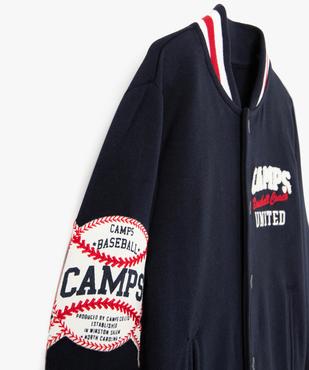 Sweat garçon avec fermeture pression et finitions tricolores - Camps United vue4 - CAMPS UNITED - GEMO
