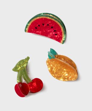 Prince crabe pour les cheveux en forme de fruit (lot de 3) vue1 - GEMO (ACCESS) - GEMO