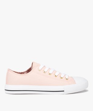 Baskets femme en toile unie et bout renforcé vue1 - GEMO 4G FEMME - GEMO