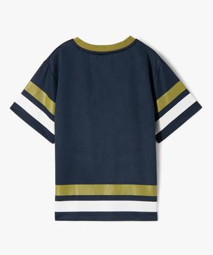 Tee-shirt manches courtes look maillot de sport garçon - Camps United vue4 - CAMPS - GEMO