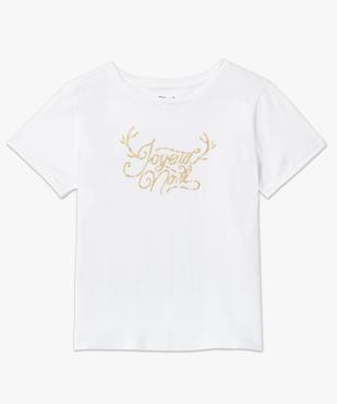Tee-shirt femme à manches courtes spécial Noël vue4 - GEMO(FEMME PAP) - GEMO