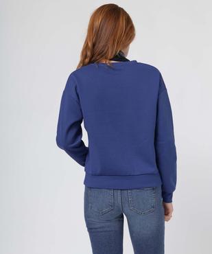 Sweat femme avec message brodé vue3 - GEMO(FEMME PAP) - GEMO