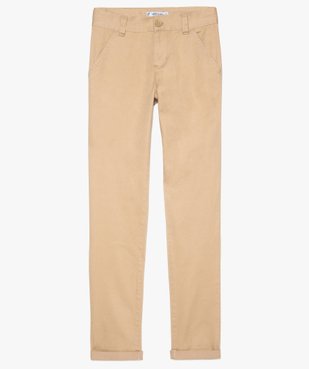 Pantalon chino garçon avec revers cousus en bas de jambe vue2 - GEMO (JUNIOR) - GEMO