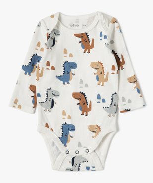 Body bébé garçon manches longues motifs monstres (lot de 3) vue3 - GEMO(BB COUCHE) - GEMO