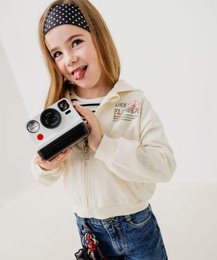Sweat zippé à capuche imprimé devant et dos fille vue6 - GEMO 4G FILLE - GEMO