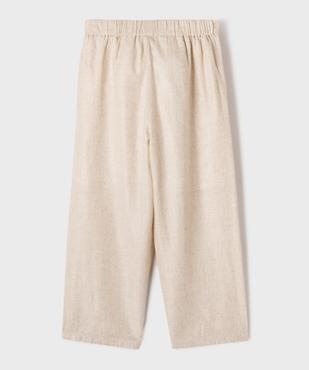 Pantalon large élégant en lin et viscose pailleté fille vue6 - GEMO (ENFANT) - GEMO