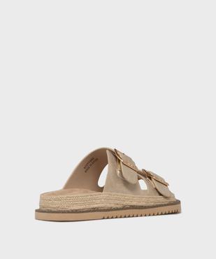 Mules à petit talon compensé et larges brides brillantes femme - LuluCastagnette vue4 - LULUCASTAGNETTE - GEMO