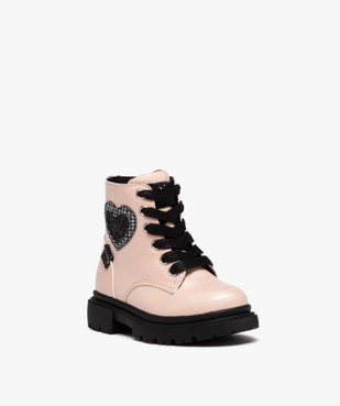 Boots fille irisés avec détails pailletés sur semelle crantée vue2 - GEMO(BEBE DEBT) - GEMO