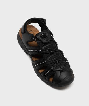 Chaussures confort ouvertes à lacets élastiques homme vue5 - G'FLEX - GEMO