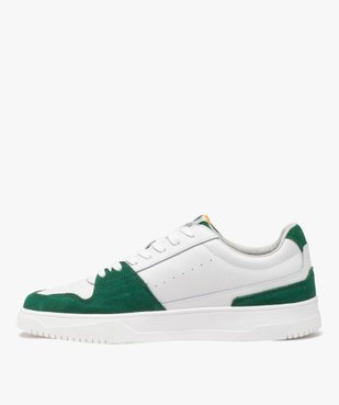 Baskets homme bicolores en cuir style casual - Alma Planète vue3 - ALMA - GEMO