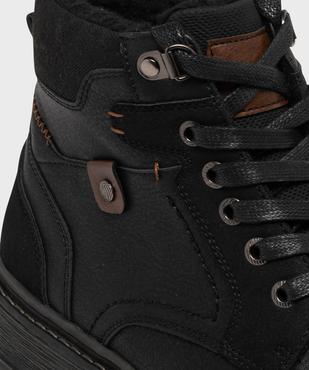 Boots fourrées à lacets, zip et épaisse semelle crantée homme vue7 - MARIO BALDANO - GEMO