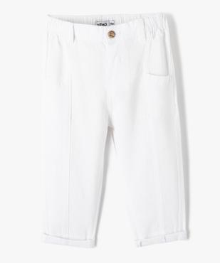 Pantalon bébé garçon élégant en lin vue1 - GEMO 4G BEBE - GEMO