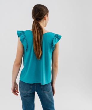Tee-shirt sans manches pailleté et volanté femme vue3 - GEMO(FEMME PAP) - GEMO