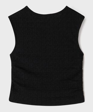 Tee-shirt sans manches texturé et cintré fille vue3 - GEMO (JUNIOR) - GEMO