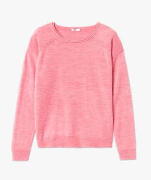 Pull à col rond finitions roulottées femme vue4 - GEMO(FEMME PAP) - GEMO