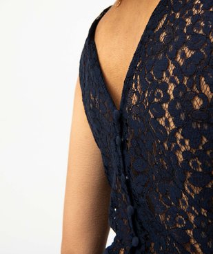 Robe femme avec décolleté cache-coeur et dos dentelle vue5 - GEMO(FEMME PAP) - GEMO