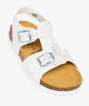 Sandales bébé fille à paillettes et à double boucle vue5 - GEMO(BEBE DEBT) - GEMO