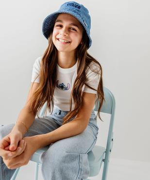 Tee-shirt à manches courtes avec motif Stitch fille - Disney vue1 - LILO & STITCH - GEMO