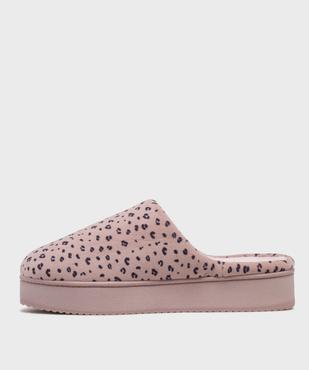 Chaussons mules plateforme femme - Isotoner vue3 - ISOTONER - GEMO