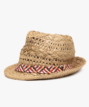 Chapeau fille avec paillettes et ruban tressé multicolore vue1 - GEMO (ENFANT) - GEMO