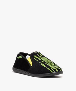 Chaussons en velours imprimé garçon - Freegun vue2 - FREEGUN - GEMO