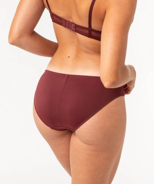 Culotte en microfibre et dentelle femme vue3 - GEMO(HOMWR FEM) - GEMO