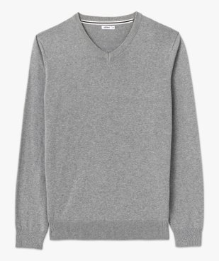 Pull homme à col V en coton fin vue4 - GEMO 4G HOMME - GEMO