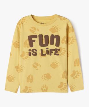 T-shirt manches longues slogan fun garçon vue3 - GEMO 4G GARCON - GEMO