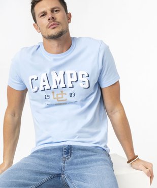 Tee-shirt à manches courtes avec inscription homme - Camps United vue1 - CAMPS G4G - GEMO
