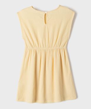 Robe courte sans manches en maille froissée fille vue4 - GEMO 4G FILLE - GEMO