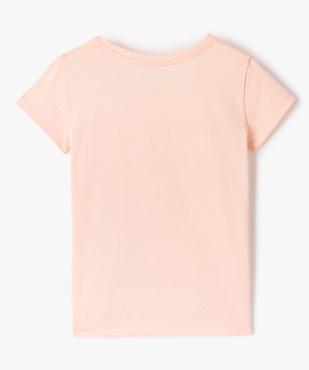 Tee-shirt fille à manches courtes à motif pailleté vue3 - GEMO (ENFANT) - GEMO