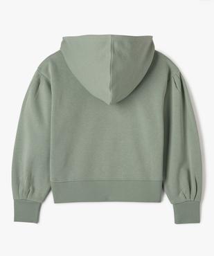Sweat court à capuche avec manches extra larges fille vue5 - GEMO 4G FILLE - GEMO