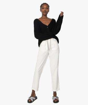 Gilet femme uni en grosse maille vue5 - GEMO(FEMME PAP) - GEMO