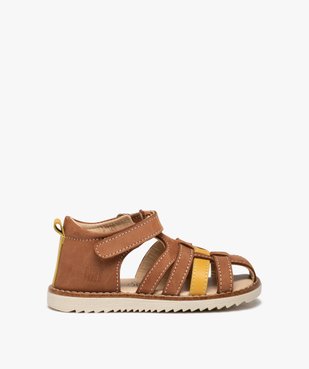 Sandales bébé garçon en cuir à bout fermé – NA! vue1 - NA! - GEMO