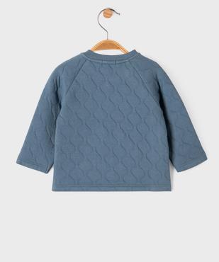 Gilet sweat fermeture sur le côté bébé garçon vue4 - GEMO(BB COUCHE) - GEMO