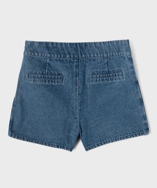 Jupe-short en jean coupe large fille vue3 - GEMO 4G FILLE - GEMO