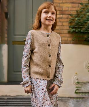 Gilet sans manches avec finitions dentelées fille - LuluCastagnette vue4 - LULUCASTAGNETTE - GEMO