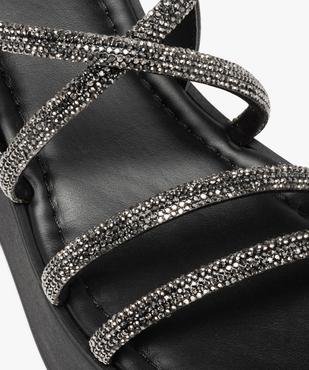 Sandales femme avec brides à strass et semelle plateforme vue6 - GEMO(URBAIN) - GEMO