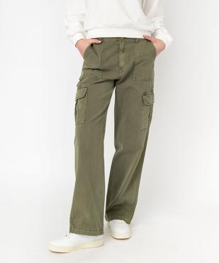 Pantalon cargo multi poches femme vue3 - GEMO 4G FEMME - GEMO