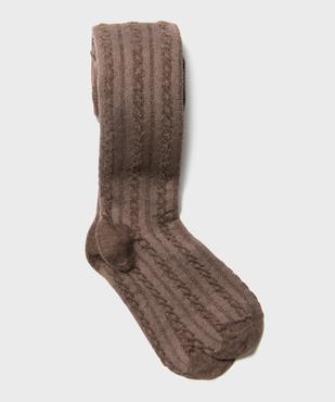 Collant chaud torsadé fille vue1 - GEMO 4G FILLE - GEMO
