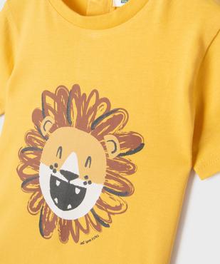 Ensemble 2 pièces à motifs animaliers bébé garçon vue2 - GEMO 4G BEBE - GEMO
