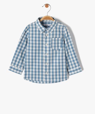 Ensemble bébé garçon 2 pièces : chemise à carreaux + tee-shirt à manches longues vue3 - GEMO(BEBE DEBT) - GEMO
