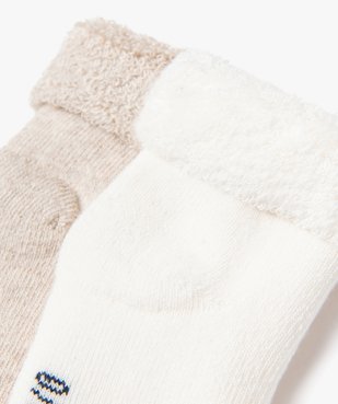 Chaussettes en maille bouclette douillette bébé (lot de 2) vue2 - GEMO 4G BEBE - GEMO