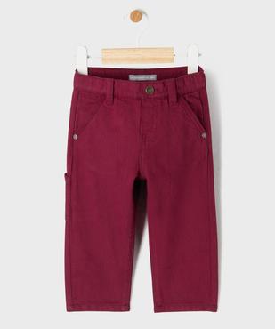 Pantalon en coton style charpentier bébé garçon - LuluCastagnette vue1 - LULU CASTAGNETTE G4G D - GEMO