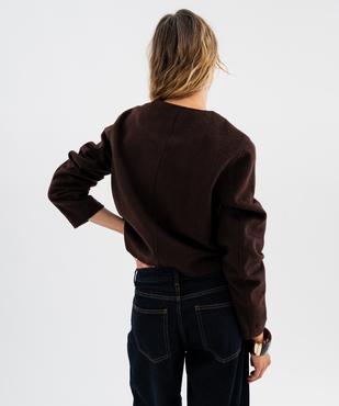 Veste courte en fourrure imitation imprimé léopard femme vue3 - GEMO(FEMME PAP) - GEMO