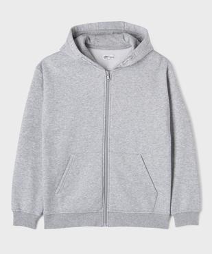Sweat zippé à capuche garçon vue1 - GEMO (JUNIOR) - GEMO
